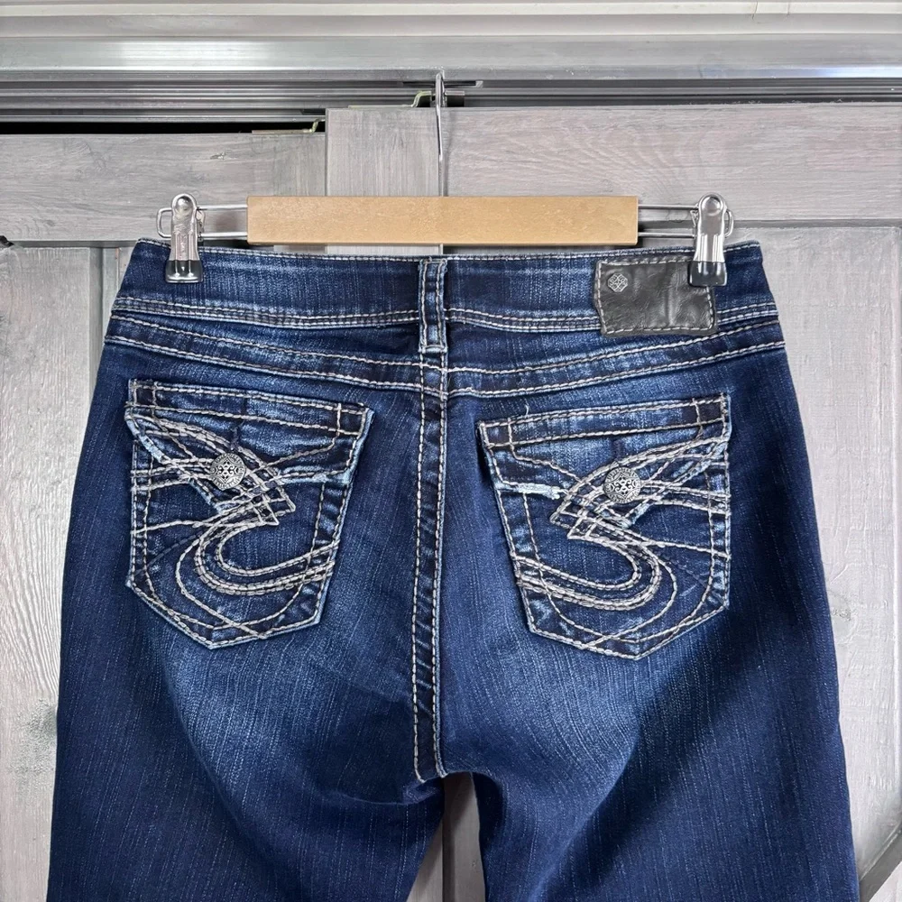 Silver Jeans SUKI SURPLUS Dark Blue Denim Bootcut Size 29 - Picture 5 of 9